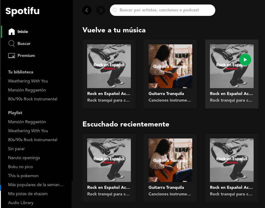 Website copia de spotify